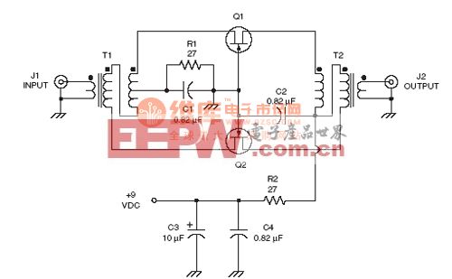 射频Amplier电路：a Push-pull RF amplifier circuit