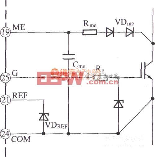 单极性门极驱动电路(0／+15v) IGBT电路图
