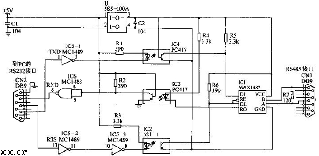 SC-232/485接口电路图