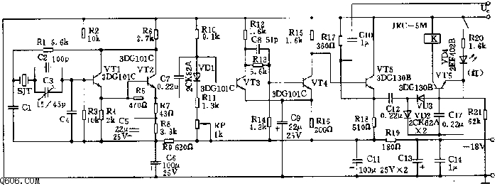 56-512kHz高频振荡器电路图