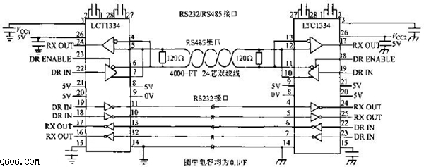 rs232和rs485结合的电路图