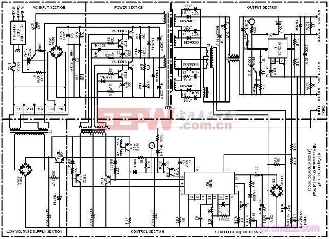 400w开关电源输出dc5v/80a原理图-通信综合电路图