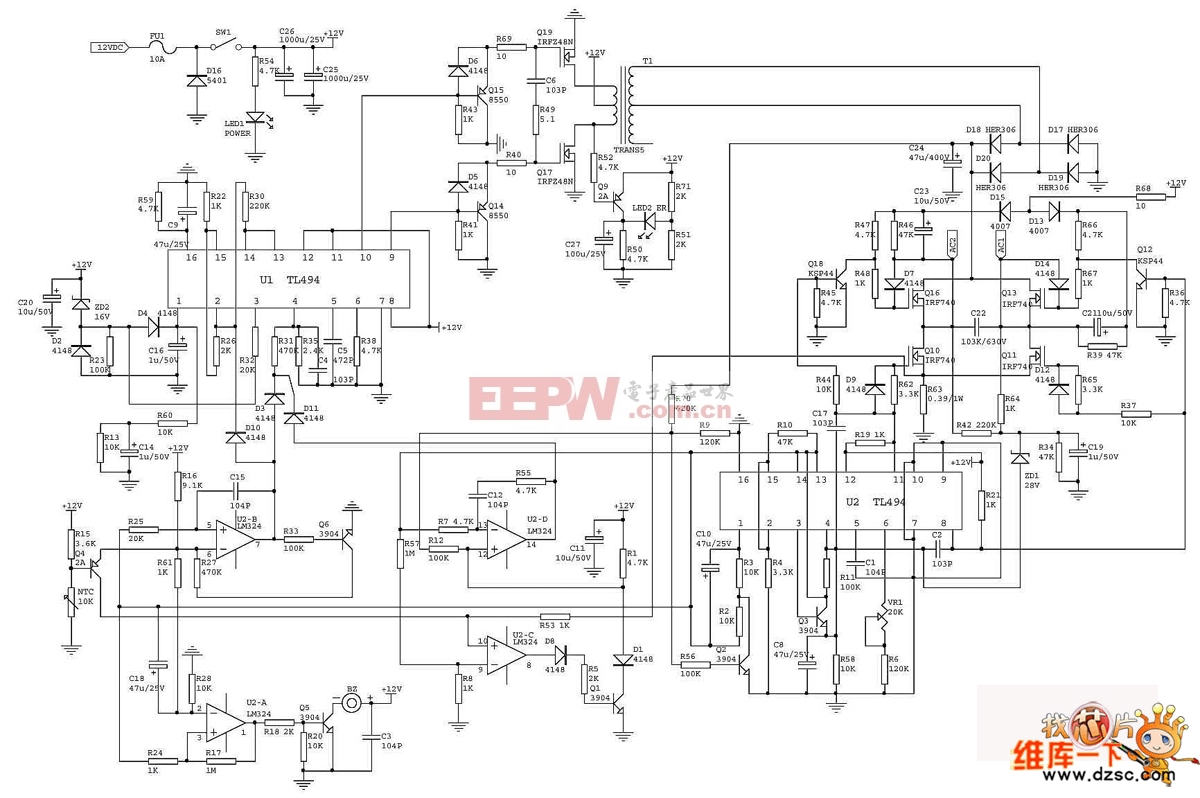 逆变器电路图(150W) 
