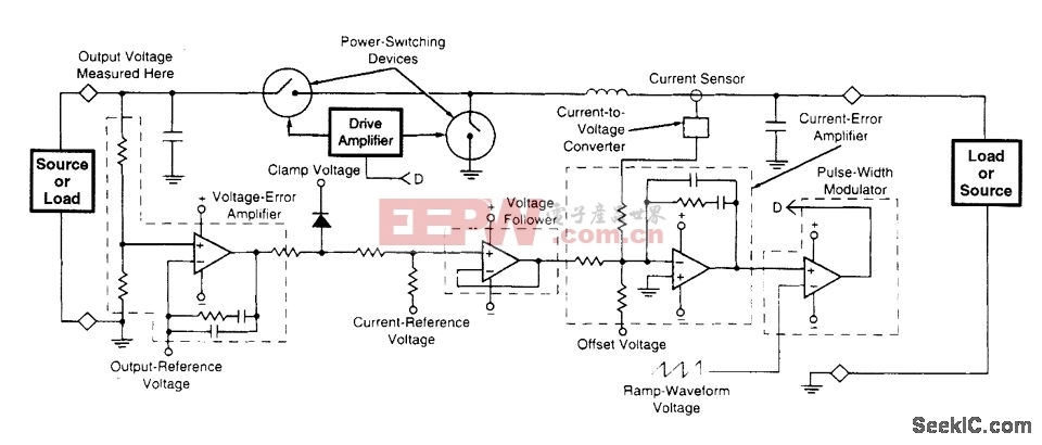 双边源/负载电力系统调节器电路