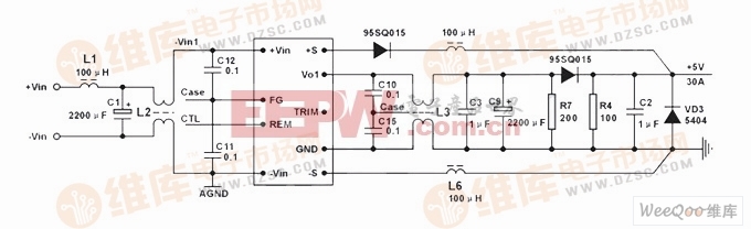 铝基板模块电源EMC模块电源测试电路