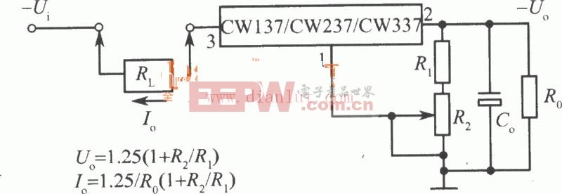 CW137/CW237/CW337芯片构成可调恒流源电路