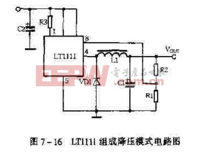 LT1111组成的降压模式电路图