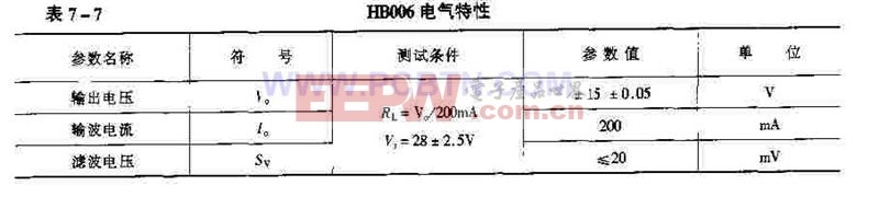 HB006电气特性