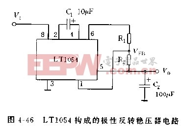 LT1054构成的极性反转稳压器电路图