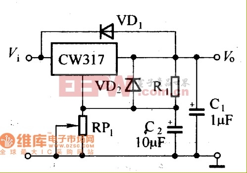 CW137可调集成稳压器电路原理图