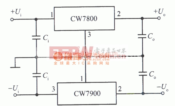 CW7800和CW7900构成正负输出电压集成稳压电源