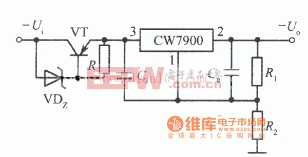 CW7900构成的高输入―高输出电压集成稳压电源电路
