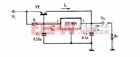 CW7805设计的大电流输出稳压电源电路图