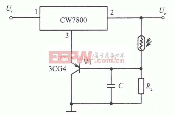 CW7800光控集成稳压电源电路