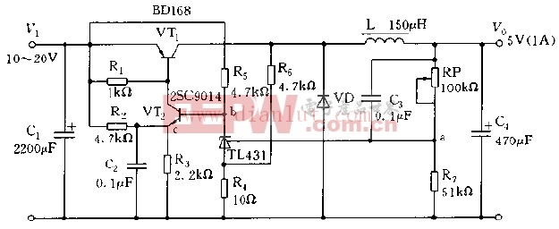采用TL431构成开关稳压电源电路图