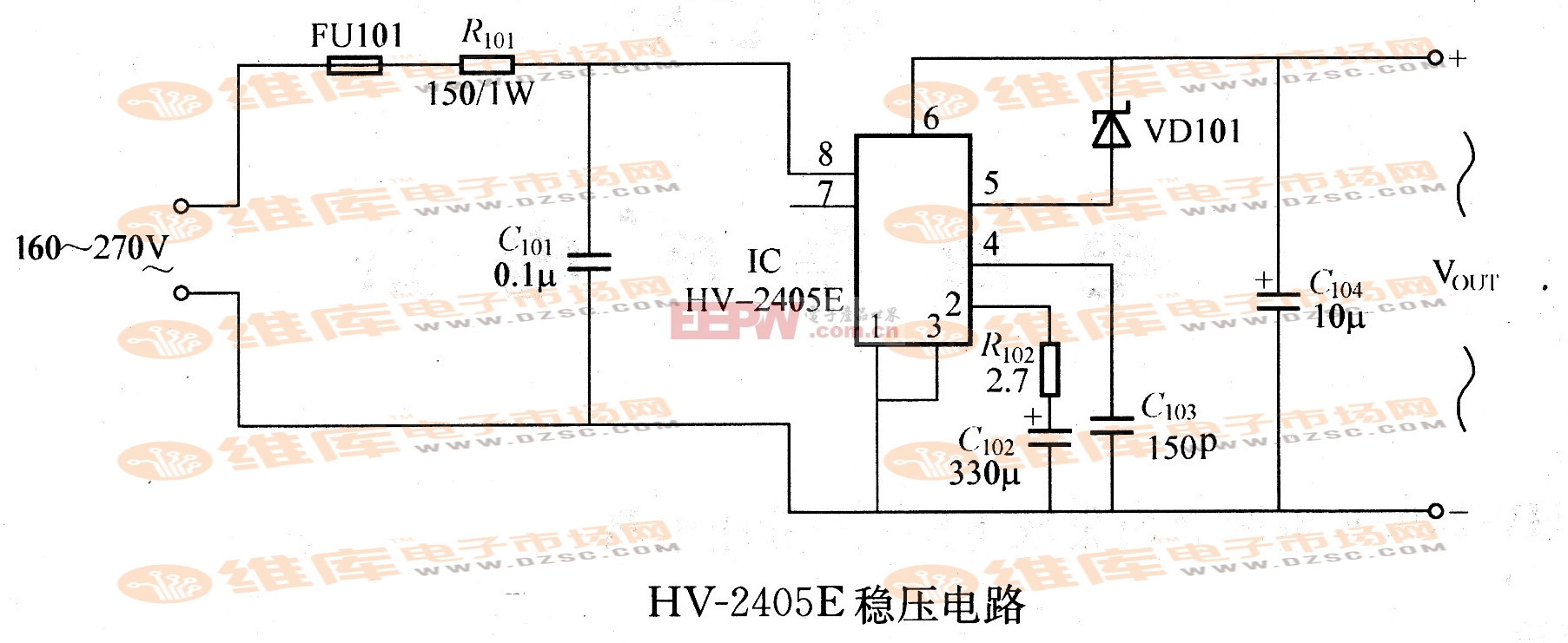 HV-2405E稳压电路