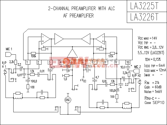 LA3225-6T功放电路