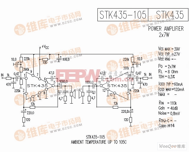 STK435-105 音响IC电路