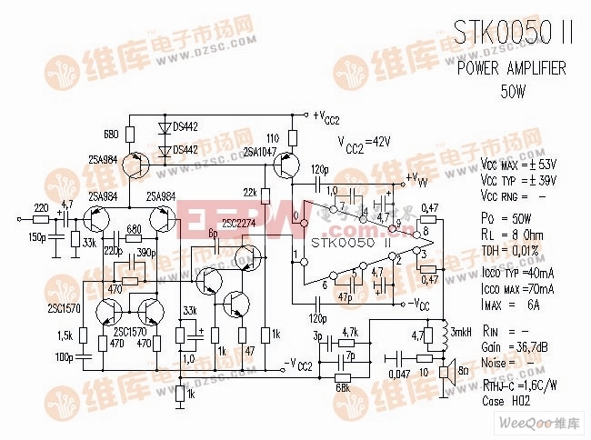STK0050II 音响IC电路图