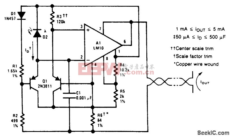 光电二极管转换器/ TRA 发送器
