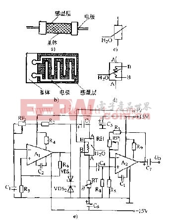 SM-C-I型湿度传感器电路原理图