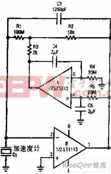 加速度传感器中的放大电路原理图