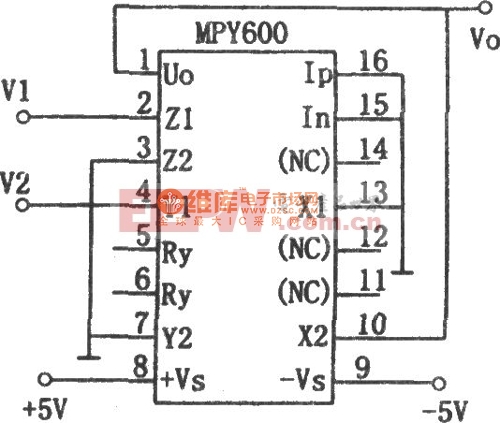 除法电路2(MPY600)电路图 