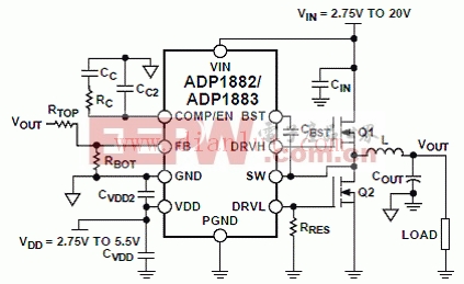 ADP1882/ADP1883应用电图