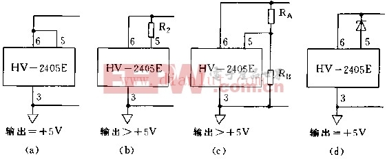 HV2405E输出电压的设定方式电路图