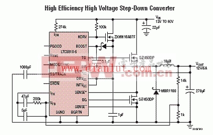 LTC3810-5高效高压降压转换器