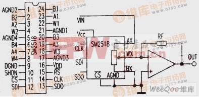 数字电位器SM2518电路