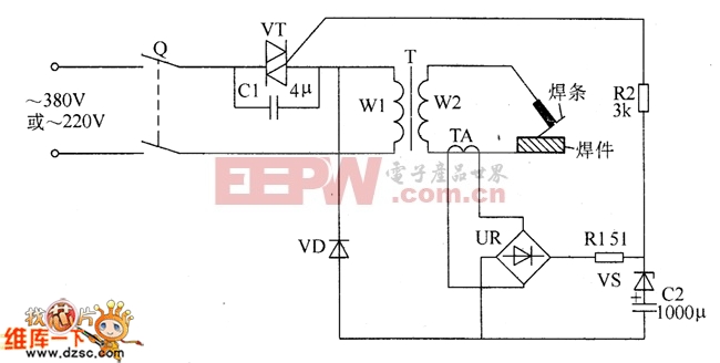 自制电子电焊机电路图_电子电焊机电路图