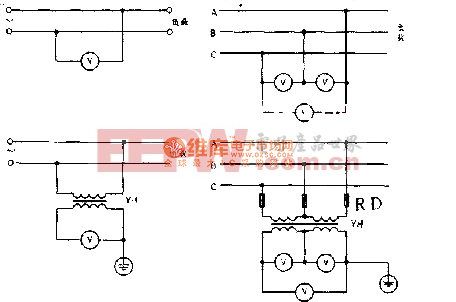 交流与直流两用电压表的接线方法电路