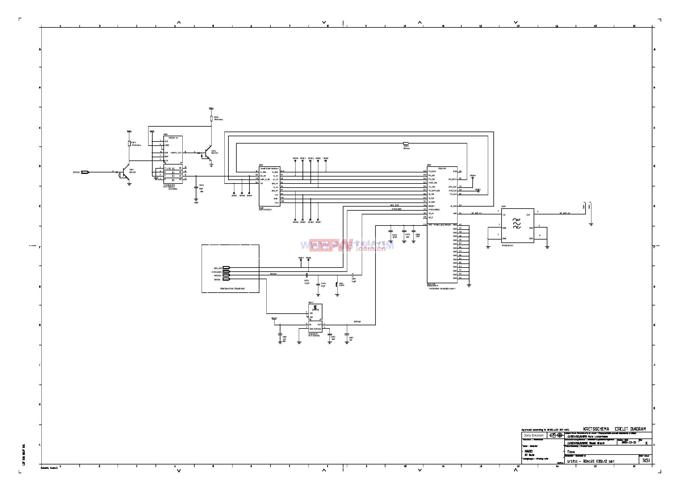 索爱T618原理线路图元件图设计4_5
