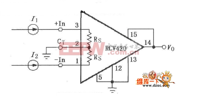 rcv420差动电流-电压变换器电路图