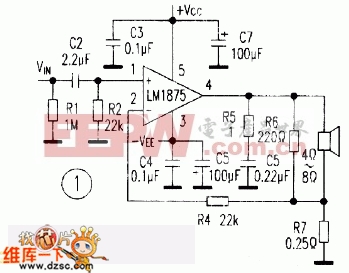 lm1875应用实验和电流反馈btl电路设计电路图(a)