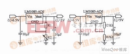 LM1085-ADJ输出调整和应用电路