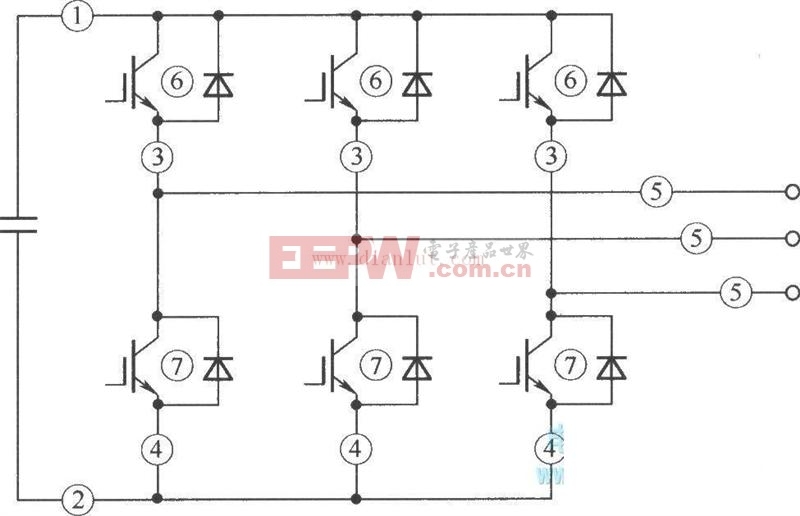 电压型逆变器故障电流的检测点电路