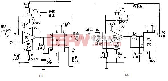 简易电压频率变换器工作原理图3