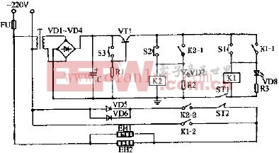万和XD40-A型电热消毒柜电路原理图