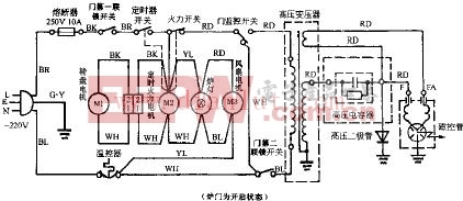 LG电子MS-1977T MS-1987T机械式微波炉电路原理图