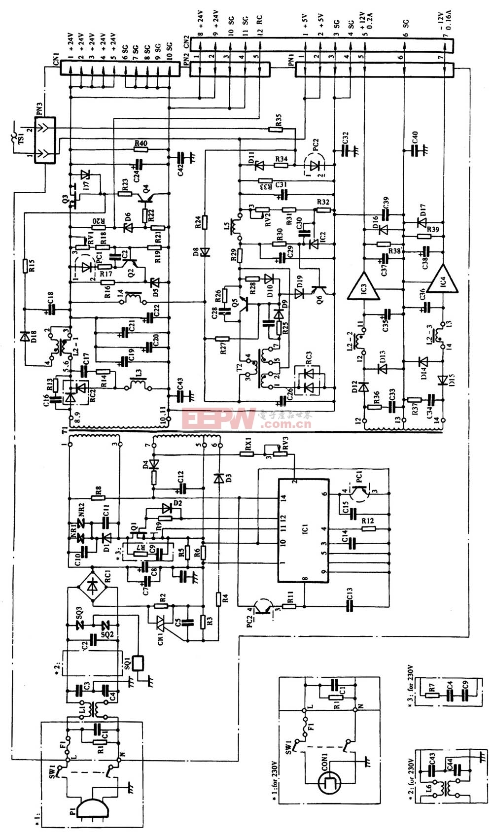 佳能FAX-450型傳真機的電源電路圖及原理解析