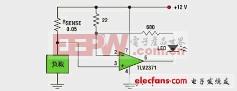 用LED指示电流幅度的电路设计