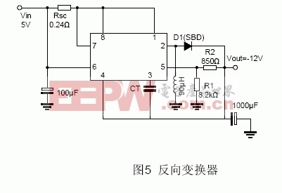 MC34063反向变换器电路