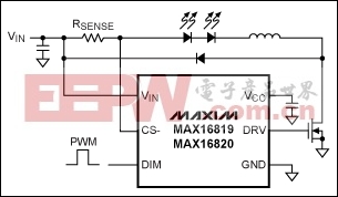 图2. 利用开关模式降压转换驱动器降低功耗并提高照明组件的驱动效率