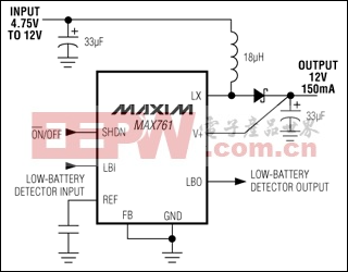 MAX761,MAX762:典型工作电路