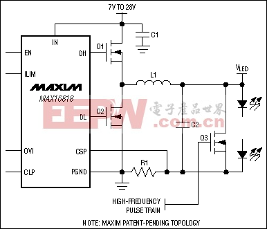 MAX16818:典型工作电路