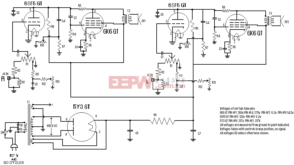 Schematic for tube amp