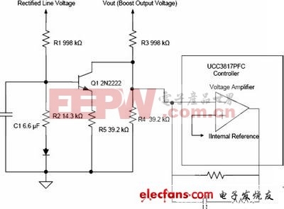 带典型PFC控制器的升压跟随器电路