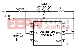 Figure 1. Standard driver circuit for HB LEDs.